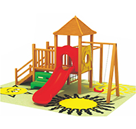 LRW025-儿童木制组合滑梯价格