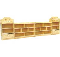 LRD780-实木书桌书柜组合