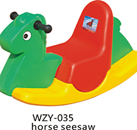 WZY-035-三色塑料动物摇马